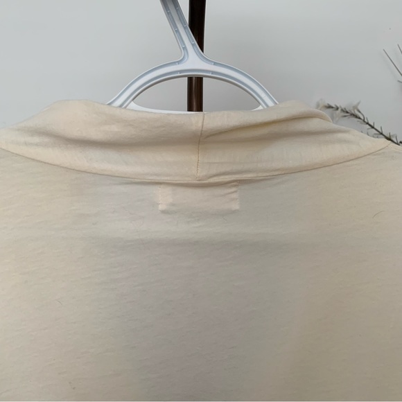 Velvet by Graham & Spencer Meri Wrap Front Fitted Top in Cream, Size XS - Picture 6 of 8